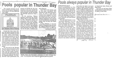 Pools popular in Thunder Bay / Pools always popular in Thunder Bay