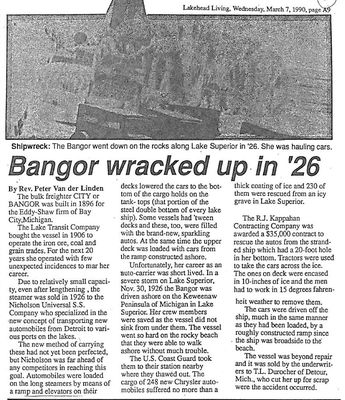 Bangor wracked up in '26