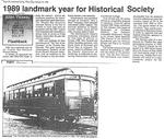 1989 landmark year for Historical Society