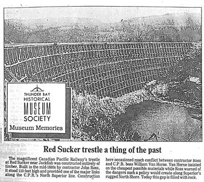 Red Sucker trestle a thing of the past