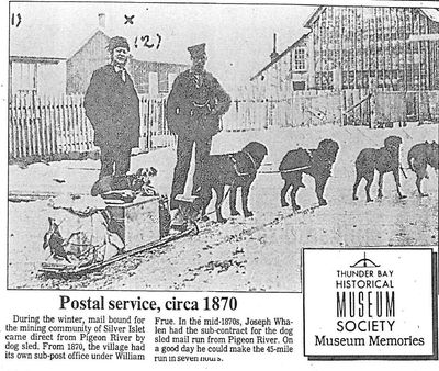 Postal service, circa 1870