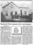 Sentinel first typeset city newspaper