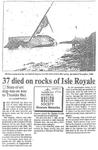 37 died on rocks of Isle Royale