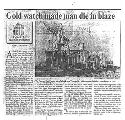 Gold watch made man die in blaze