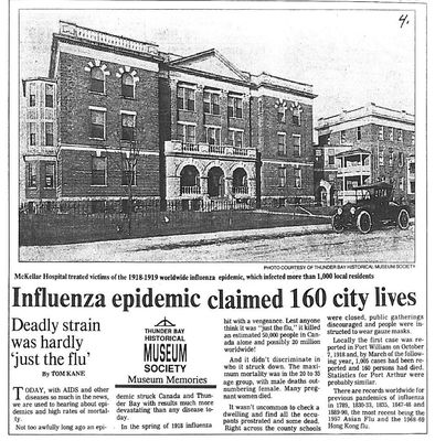 Influenza epidemic claimed 160 city lives