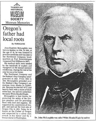 Oregon's father had local roots