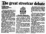 The great streetcar debate