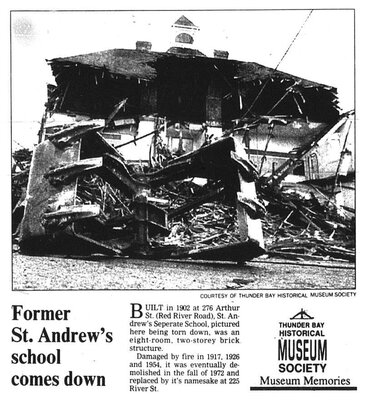 Former St. Andrew's school comes down