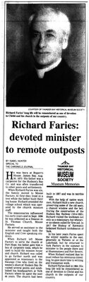 Richard Faries: devoted minister to remote outposts