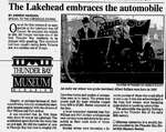 The Lakehead embraces the automobile