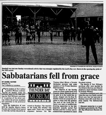 Sabbatarians fell from grace