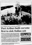 Port Arthur-built corvette first to sink Italian sub