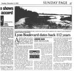 Lyon Boulevard dates back 112 years