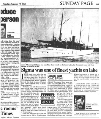 Sigma was one of finest yachts on lake