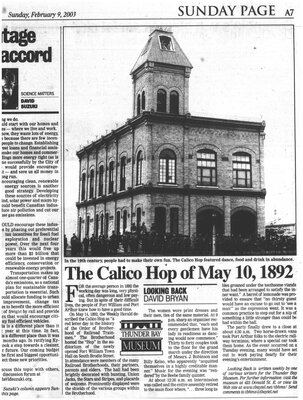 The Calico Hop of May 10, 1892