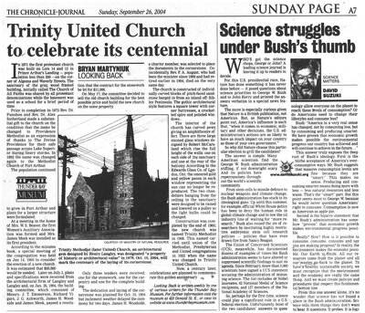 Trinity United Church to celebrate its centennial