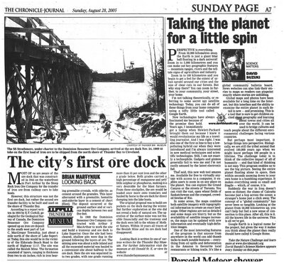 The city's first ore dock