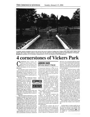 4 cornerstones of Vickers Park