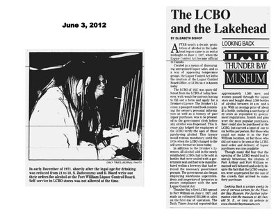 The LCBO and the Lakehead