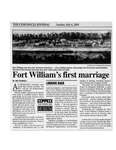 Fort William's first marriage