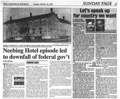 Neebing Hotel episode led to downfall of federal gov't