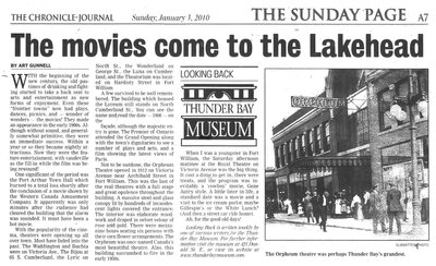 The movies come to the Lakehead