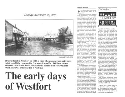 The early days of Westfort