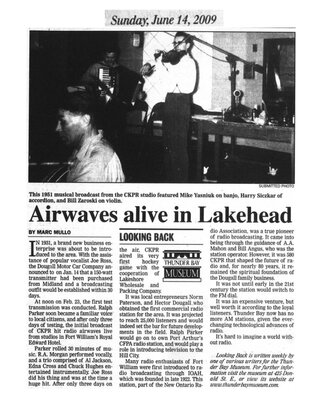 Airwaves alive in Lakehead