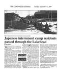 Japanese internment camp residents passed through the Lakehead