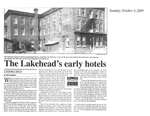 The Lakehead's early hotels