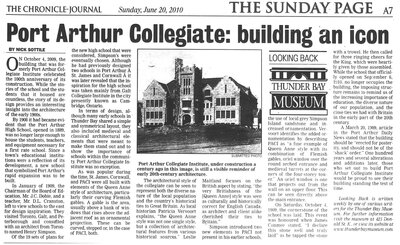 Port Arthur Collegiate: building an icon