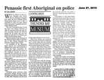 Penassie first Aboriginal on police