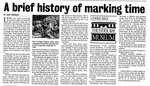 A brief history of marking time