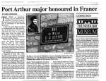 Port Arthur major honoured in France