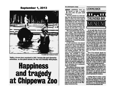 Happiness and tragedy at Chippewa Zoo