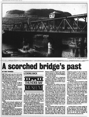 A scorched bridge's past