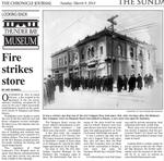 Fire strikes store