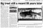 Big trout still a record 99 years later