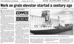 Work on grain elevator started a century ago