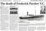 The death of Frederick Parslow V.C.