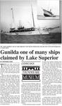 Gunilda one of many ships claimed by Lake Superior