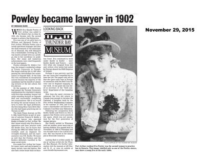 Powley became lawyer in 1902