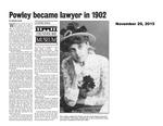 Powley became lawyer in 1902