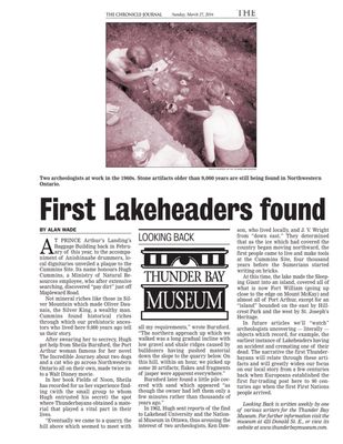 First Lakeheaders found