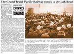 The Grand Trunk Pacific Railway comes to the Lakehead