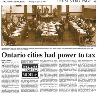 Ontario cities had power to tax