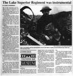 The Lake Superior Regiment was instrumental