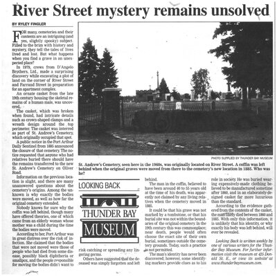 River Street mystery remains unsolved