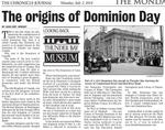 The origins of Dominion Day