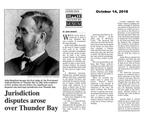 Jurisdiction disputes arose over Thunder Bay